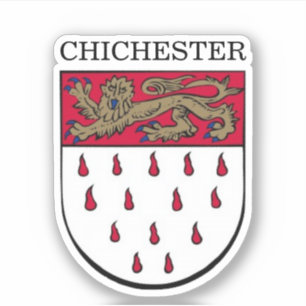Wappen von Chichester, West Sussex (England) Aufkleber