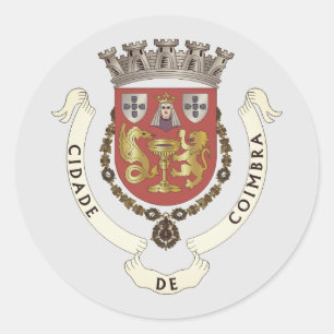 Wappen von Coimbra, Portugal Runder Aufkleber