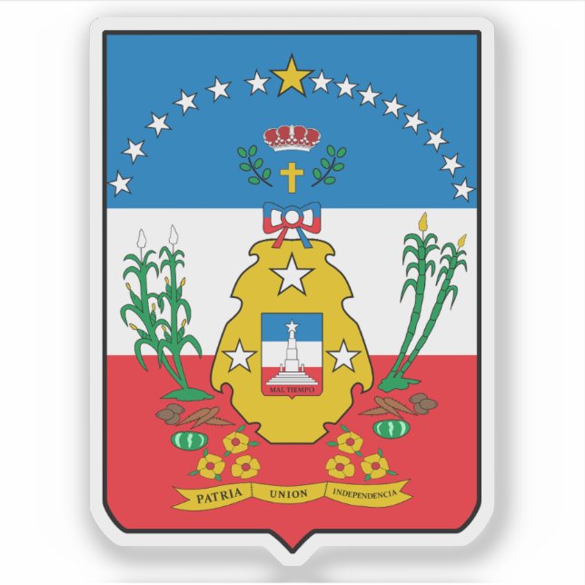 Wappen von Cruces, Kuba Aufkleber (Vorderseite)
