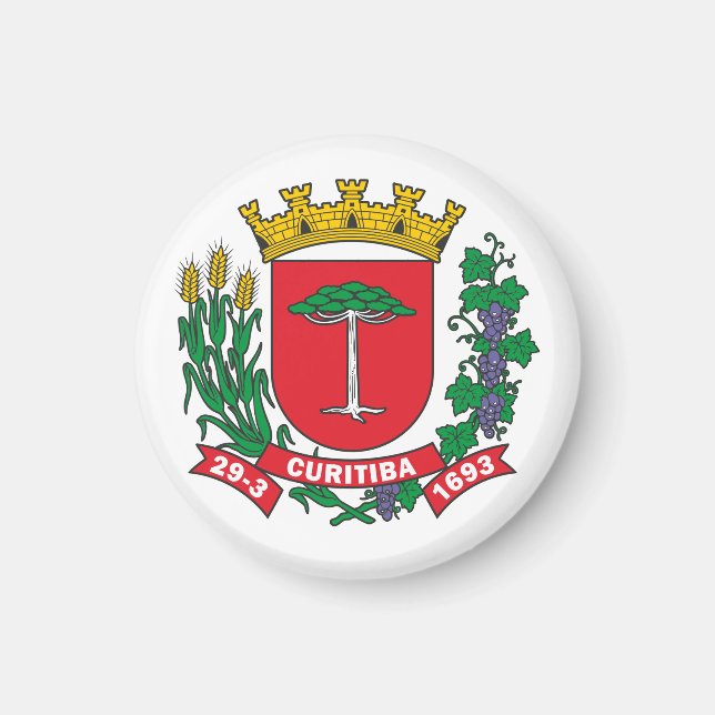Wappen von Curitiba, Brasilien Magnet (Vorne)