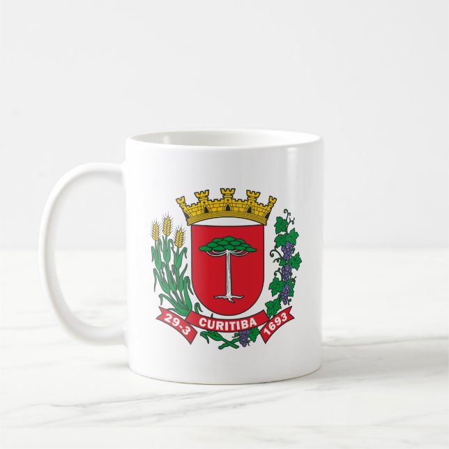 Wappen von Curitiba, Brasilien Tasse des Kaffees (Links)