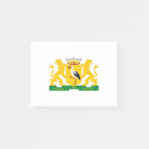 Wappen von Den Haag, Niederlande. Post-it Klebezettel