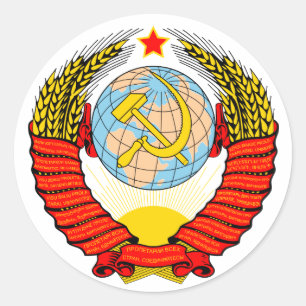 Wappen von der ehemaligen Sowjetunion Runder Aufkleber