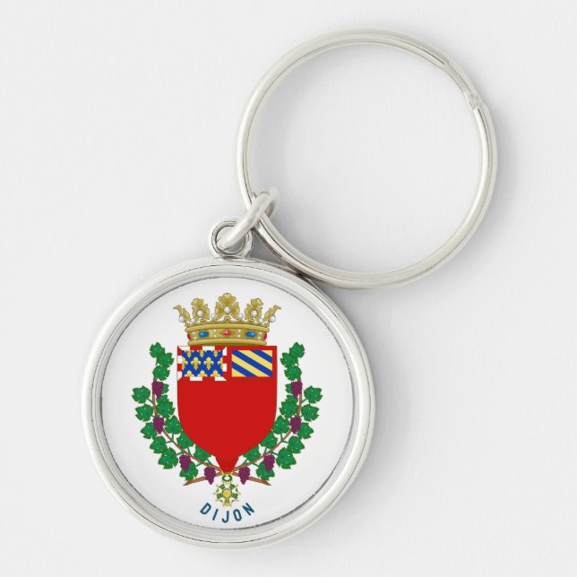 Wappen von Dijon, Frankreich Schlüsselanhänger (Vorne)