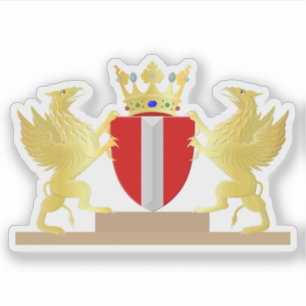 Wappen von Dordrecht, Niederlande Aufkleber