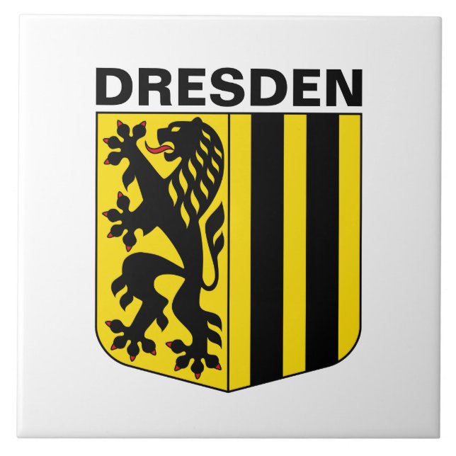 Wappen von Dresden, Deutschland Fliese (Vorderseite)