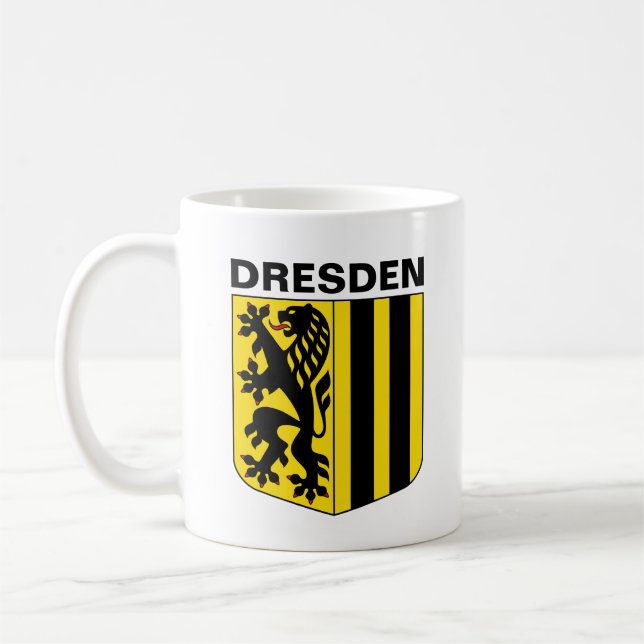 Wappen von Dresden, Deutschland Kaffeetasse (Links)