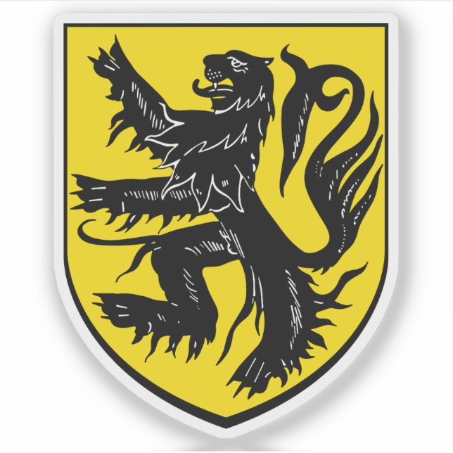 Wappen von Dudelange, Luxemburg Aufkleber (Vorderseite)