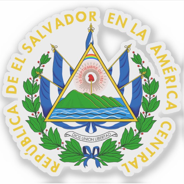 Wappen von El Salvador Aufkleber (Vorderseite)