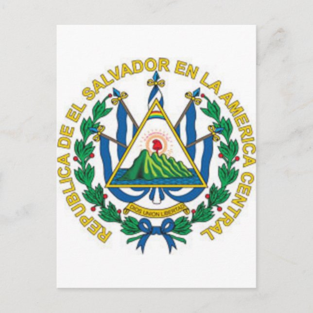 Wappen von El Salvador Postkarte (Vorderseite)