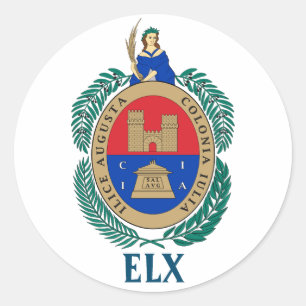 Wappen von Elche, SPANIEN Runder Aufkleber