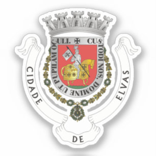 Wappen von Elvas, Portugal Aufkleber