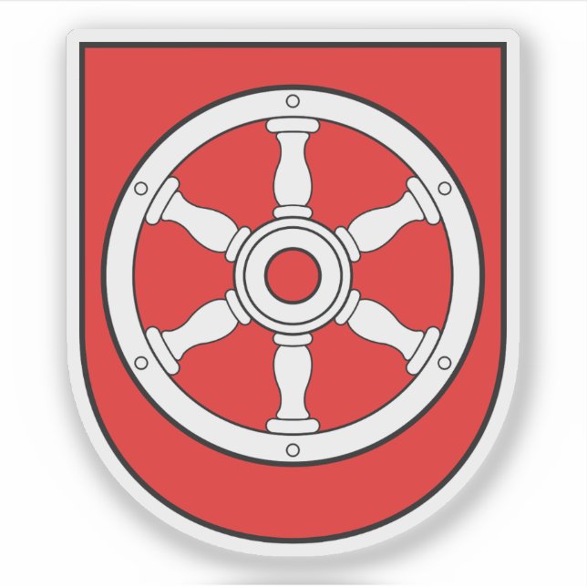 Wappen von Erfurt, Deutschland Aufkleber (Vorderseite)