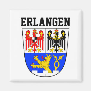 Wappen von Erlangen, DEUTSCHLAND Magnet