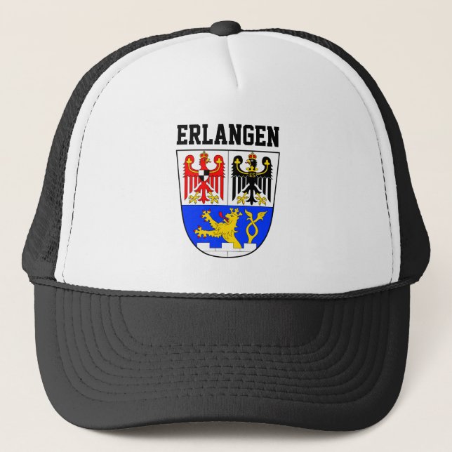 Wappen von Erlangen, DEUTSCHLAND Truckerkappe (Vorderseite)
