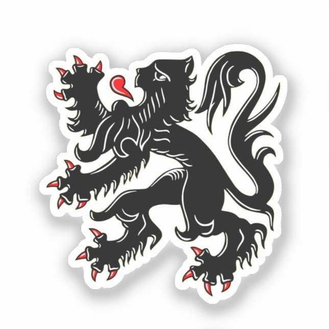 Wappen von Flandern Aufkleber (Vorderseite)