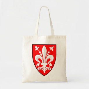 Wappen von Florenz Rote Florentiner Lilie Tragetasche