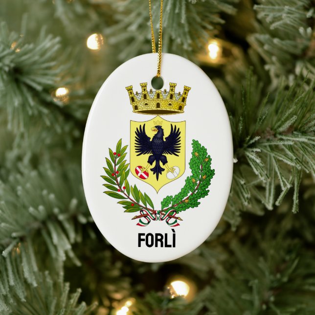 Wappen von Forlì, ITALIEN Keramik Ornament (Baum)