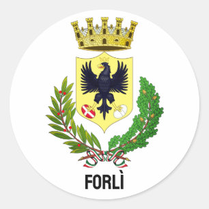 Wappen von Forlì, ITALIEN Runder Aufkleber