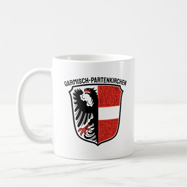 Wappen von Garmisch-Partenkirchen, Deutschland Kaffeetasse (Links)