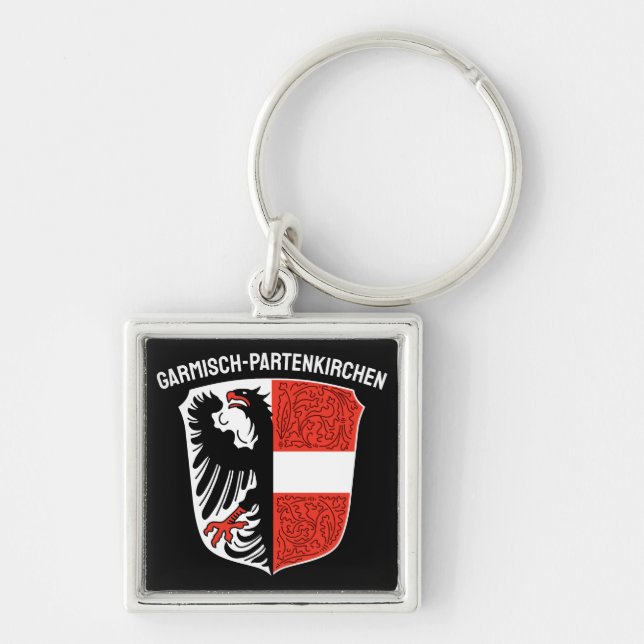 Wappen von Garmisch-Partenkirchen, Deutschland Schlüsselanhänger (Vorne)
