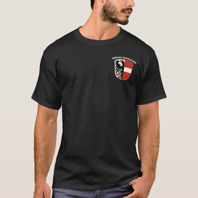 Wappen von Garmisch-Partenkirchen, Deutschland T-Shirt (Vorderseite)