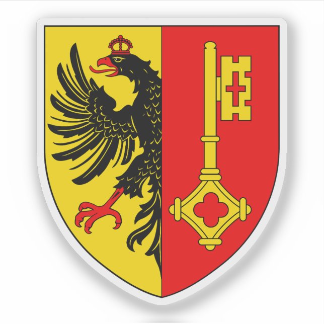 Wappen von Genf, Schweiz Aufkleber (Vorderseite)