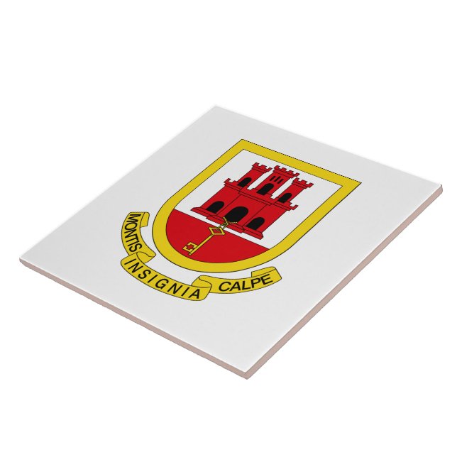 Wappen von Gibraltar Fliese (Seite)