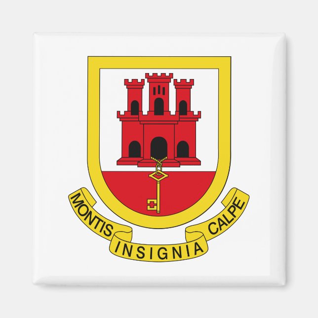Wappen von Gibraltar Magnet (Vorne)