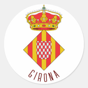 Wappen von Girona Runder Aufkleber