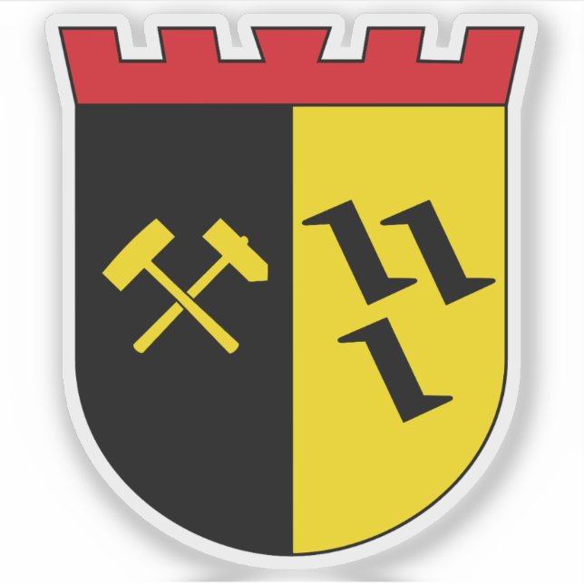 Wappen von Gladbeck, Deutschland Aufkleber (Vorderseite)