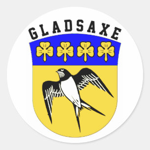 Wappen von Gladsaxe, Dänemark Runder Aufkleber