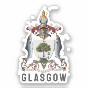 Wappen von Glasgow, SCOTLAND Aufkleber