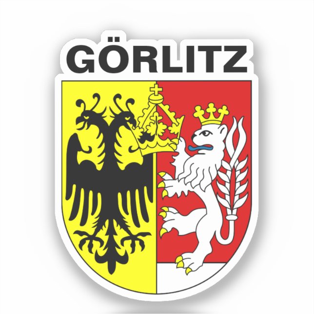 Wappen von Görlitz, Deutschland Aufkleber (Vorderseite)