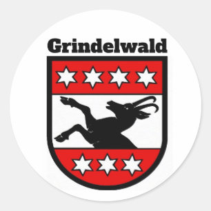 Wappen von Grindelwald, Schweiz Runder Aufkleber