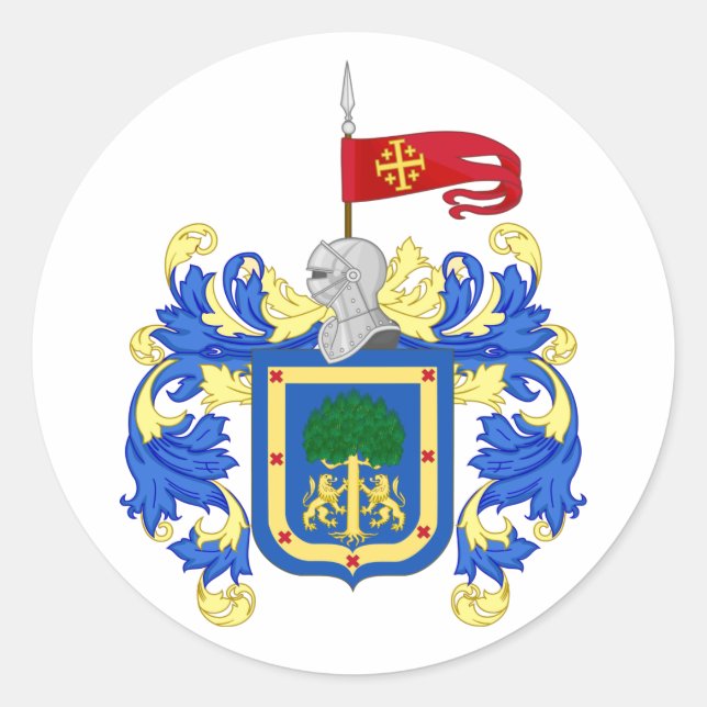 Wappen von Guadalajara, Mexiko Runder Aufkleber (Vorderseite)