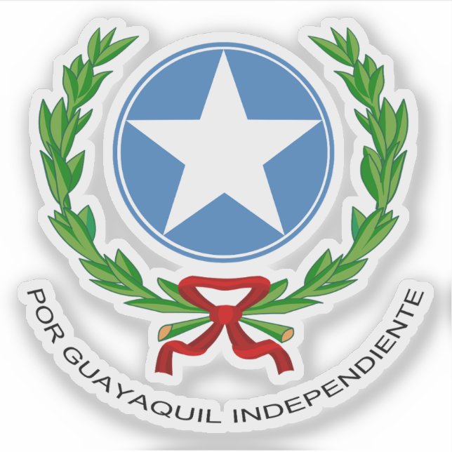 Wappen von Guayaquil, Ecuador Aufkleber (Vorderseite)