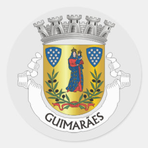 Wappen von Guimarães, Portugal Runder Aufkleber