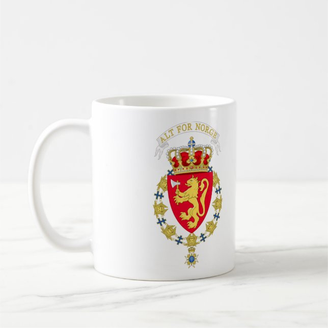 Wappen von Harald V., König von Norwegen Kaffeetasse (Links)