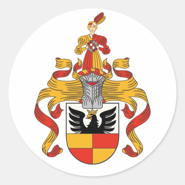 Wappen von Hildesheim, Deutschland Runder Aufkleber (Vorderseite)