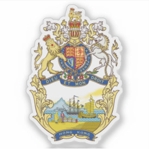 Wappen von Hongkong (1843–1959) Aufkleber