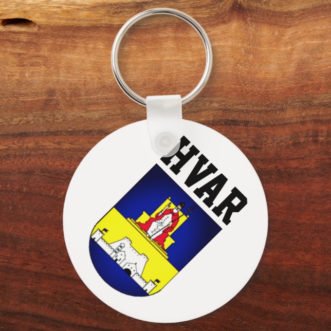 Wappen von Hvar - Kroatien Schlüsselanhänger (Rückseite)