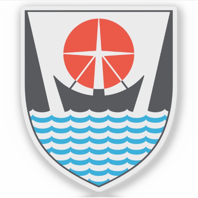 Wappen von Ísafjarðarbær, Island Aufkleber (Vorderseite)