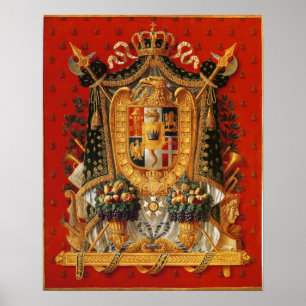 Wappen von Italien, Entwurf für eine Tapisserie Poster
