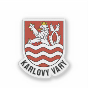 Wappen von Karlovy Vary, Tschechische Republik Aufkleber