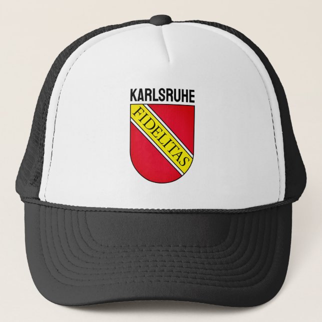 Wappen von Karlsruhe, DEUTSCHLAND Truckerkappe (Vorderseite)