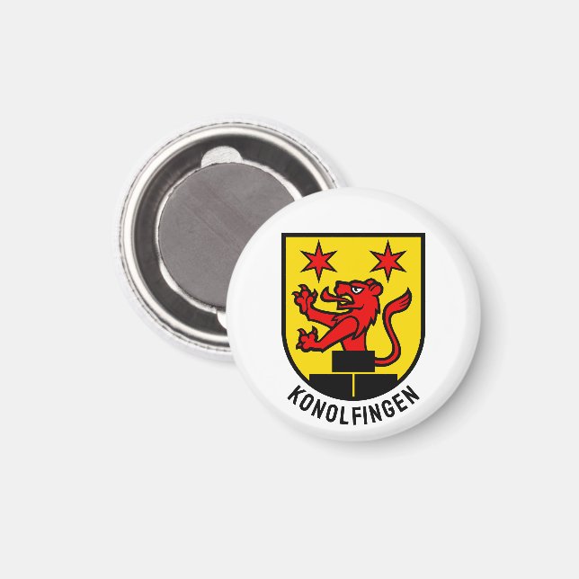 Wappen von Konolfingen, Schweiz Magnet (Vorderseite/Rückseite)