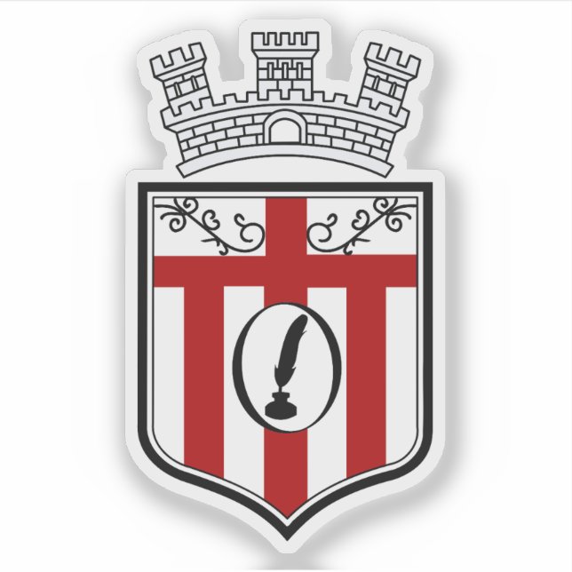 Wappen von Korçë, Albanien Aufkleber (Vorderseite)