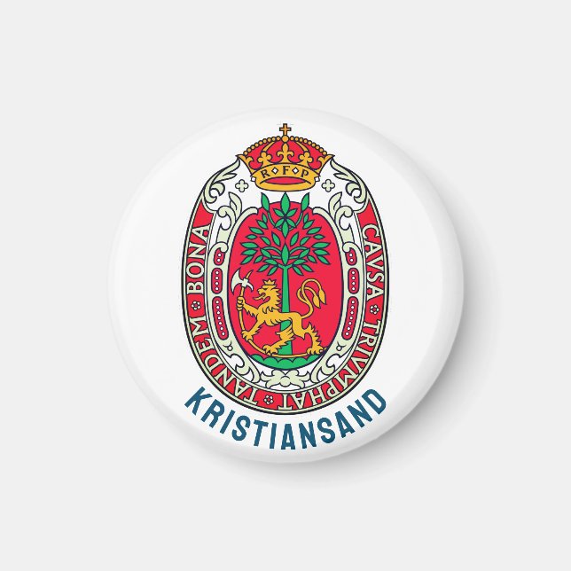Wappen von Kristiansand, NORWEGEN Magnet (Vorne)