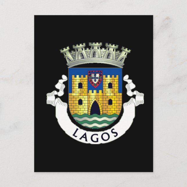 Wappen von Lagos, Portugal Postkarte (Vorderseite)